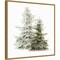 Vintage Wooded Holiday Trees in Snow by Katie Pertiet Canvas Wall Art Print Framed